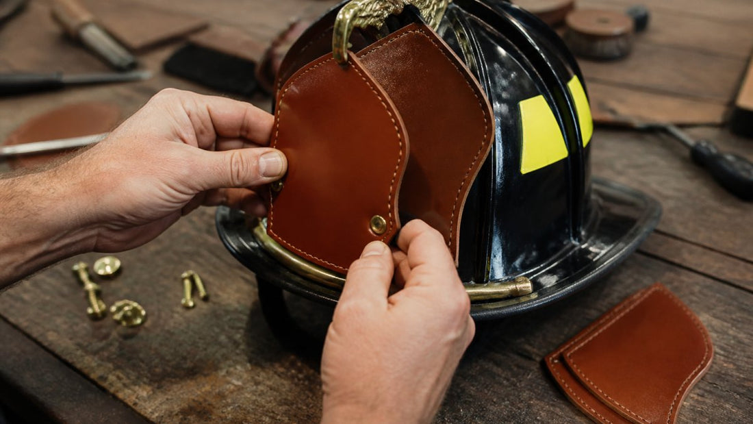 How to Attach Custom Leather Shield to Helmet