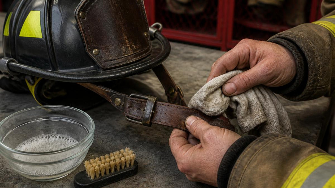 How to Clean Leather Fire Helmet Chin Strap