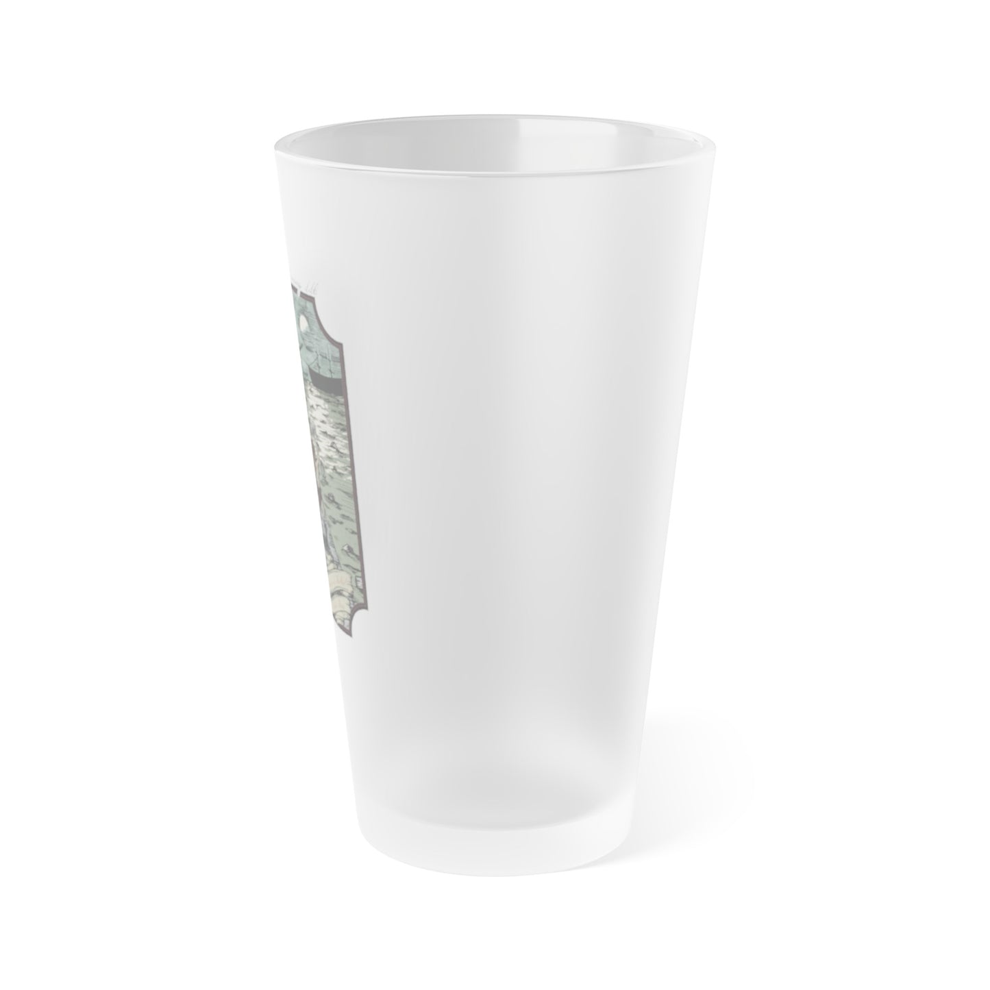 Tea Party Frosted Pint Glass