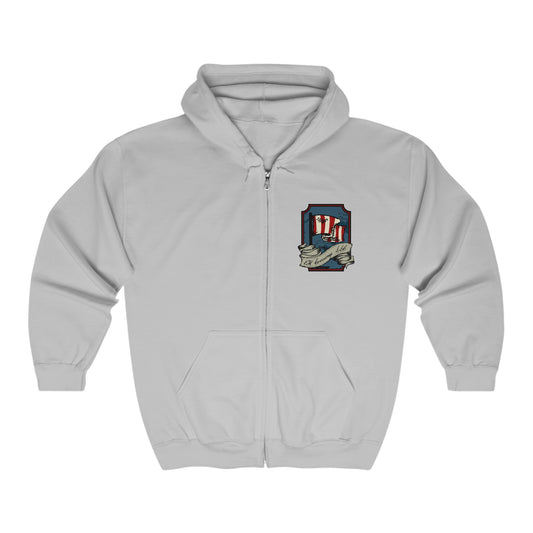 Tea Party Heavy Blend™ Full Zip Hooded Sweatshirt