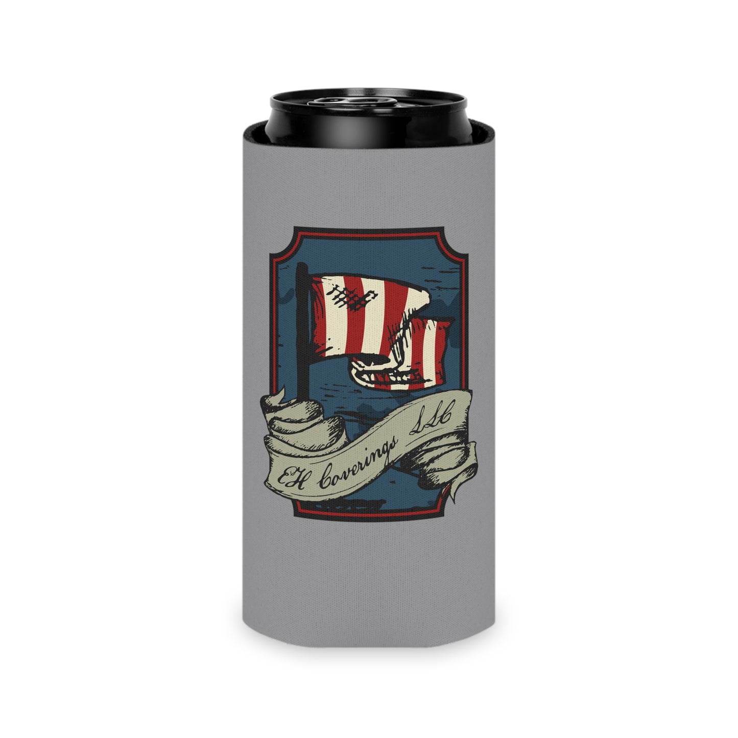 Gray Liberty Koozie