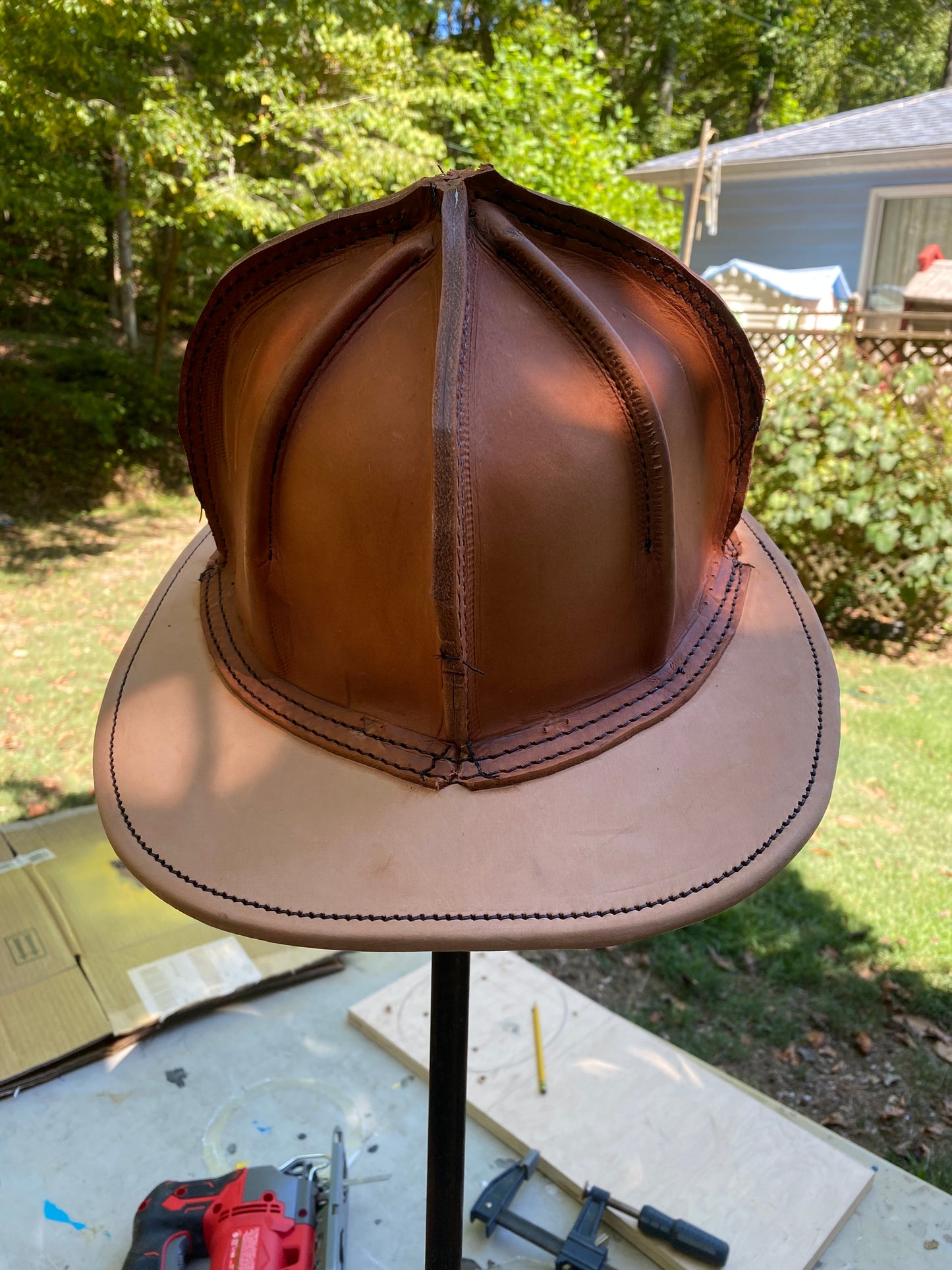 Natural Leather Brim