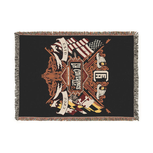 Vintage Woven Blanket - Cozy Home Decor with Nautical Design
