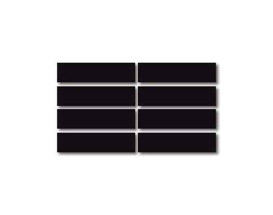 BLACK REFLECTIVE HELMET BAR 8 PACK