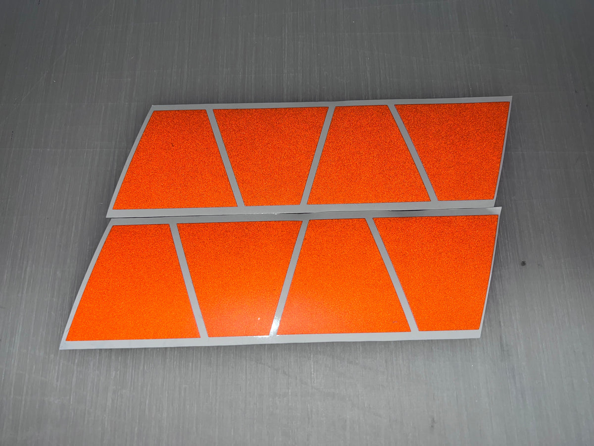 MATTE ORANGE REFLECTIVE HELMET (TET) TETRAHEDRON 8 PACK